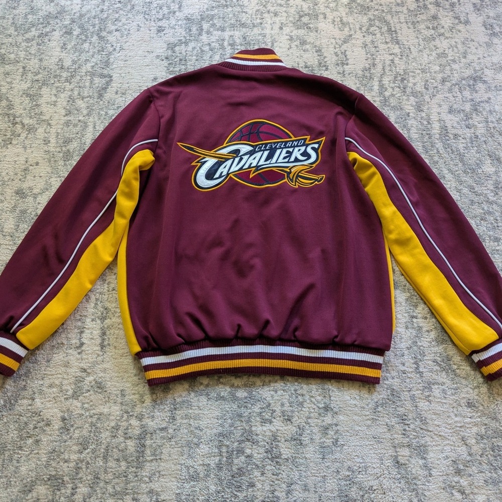 G-III Cleveland Cavaliers Track Jacket Mens M Wine Gold NBA Carl Banks Full Zip‎ - Picture 3 of 11